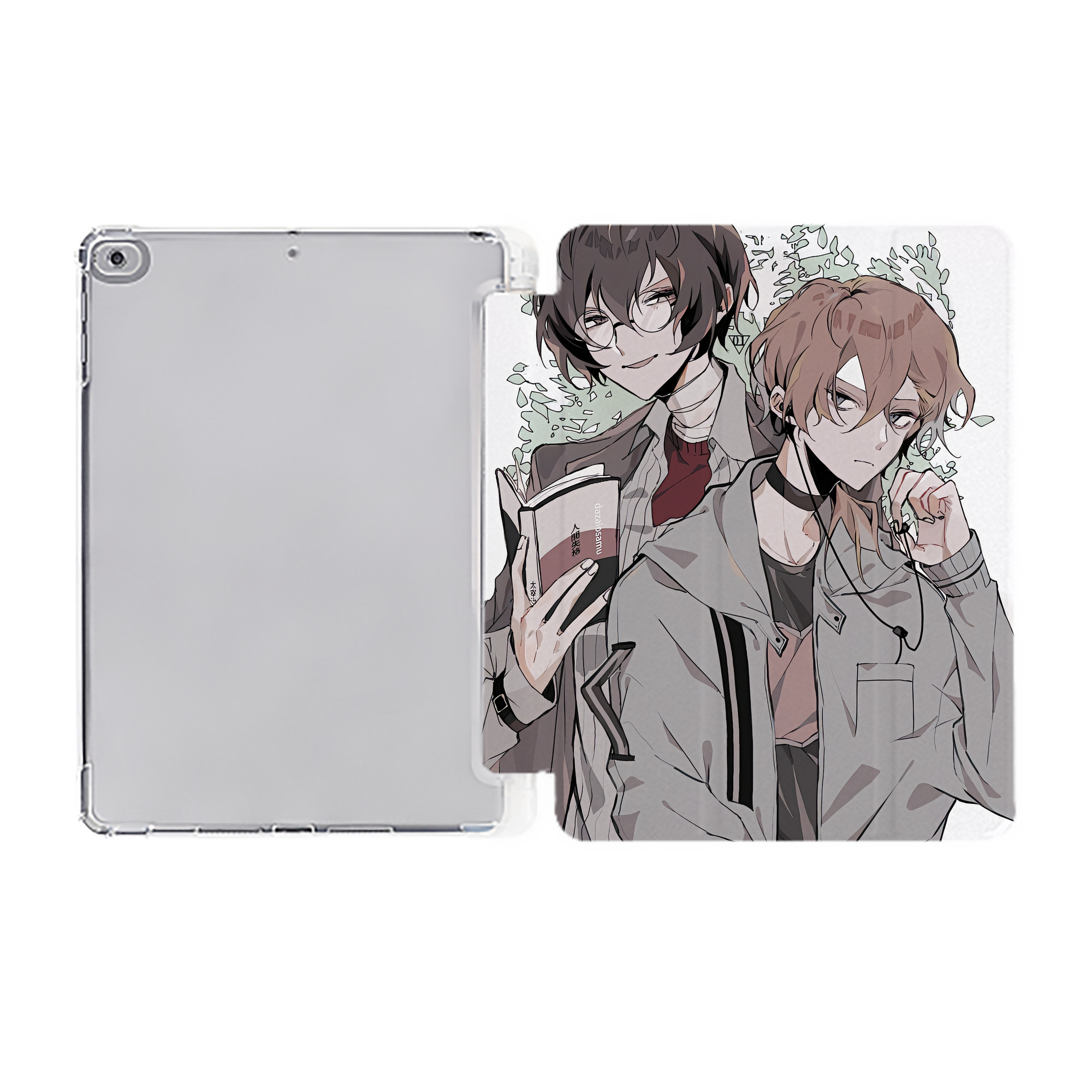 （画像用） 文豪ストレイドッグス Bungo Stray Dogs IPad ケース ペン収納付き 三つ折りスタンド PUレザー×シリコン 対応機種9.5/10.5/10.9インチ